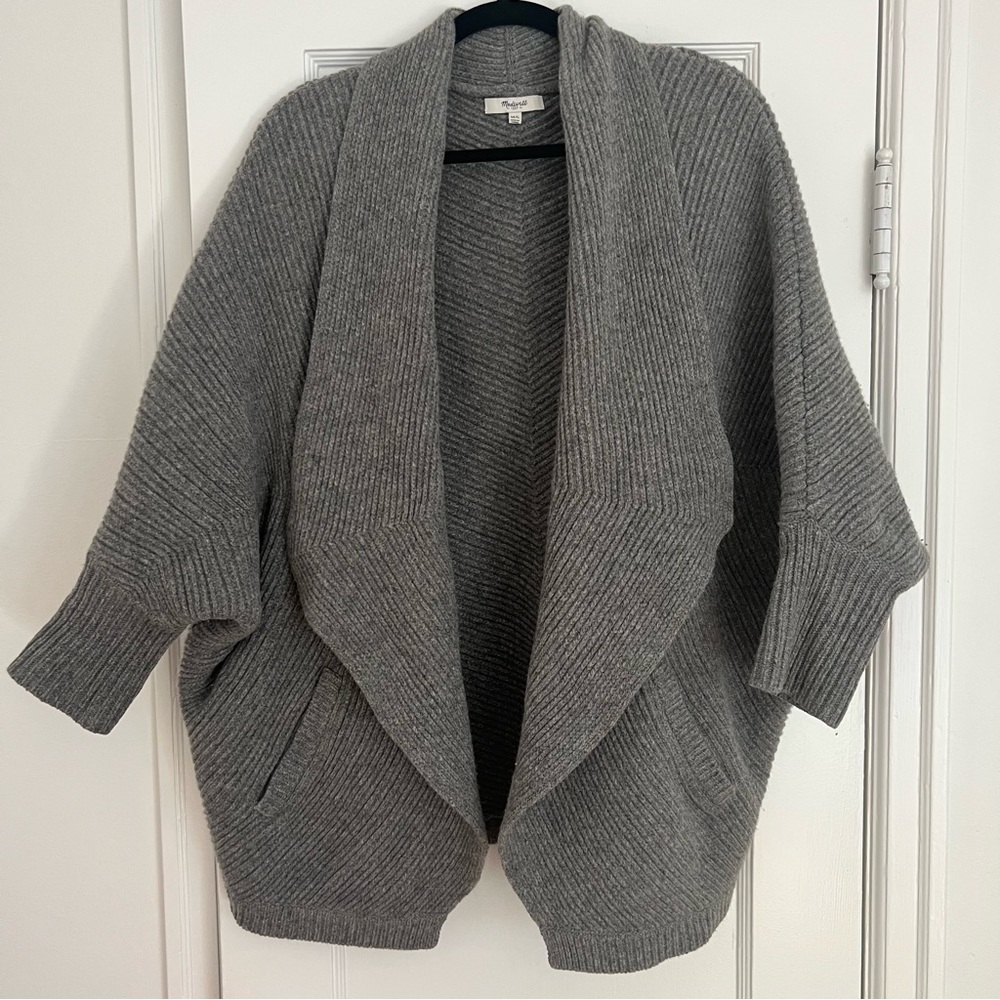 MADEWELL Sculptor Cocoon Cardigan Wool Sweater M/L